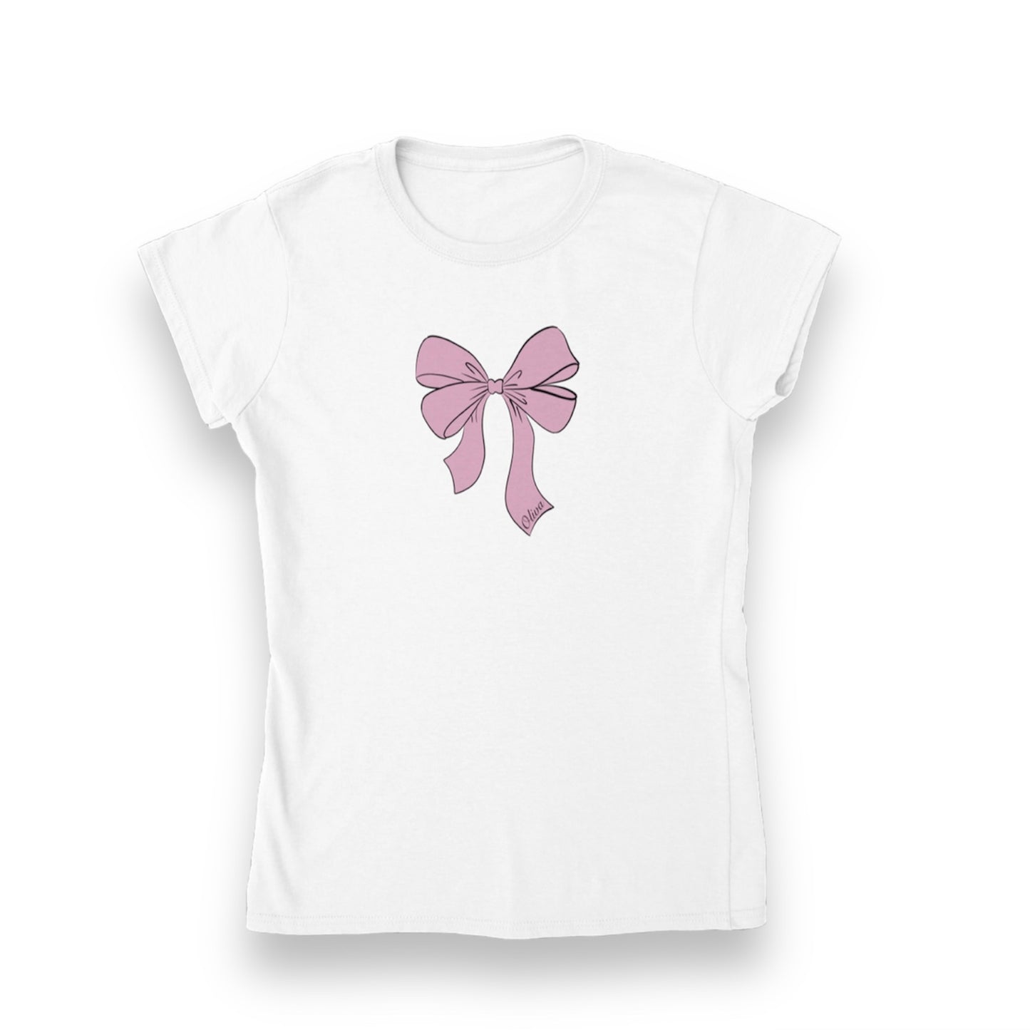 ‘Pretty n Pink’ Bow Baby Tee.